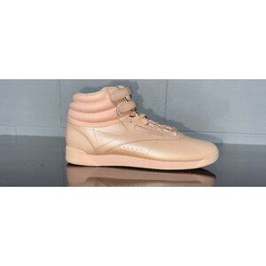 Reebok Freestyle Hi Womens Leather Athletic Shoes Sneakers Size 9 Dusty Pink